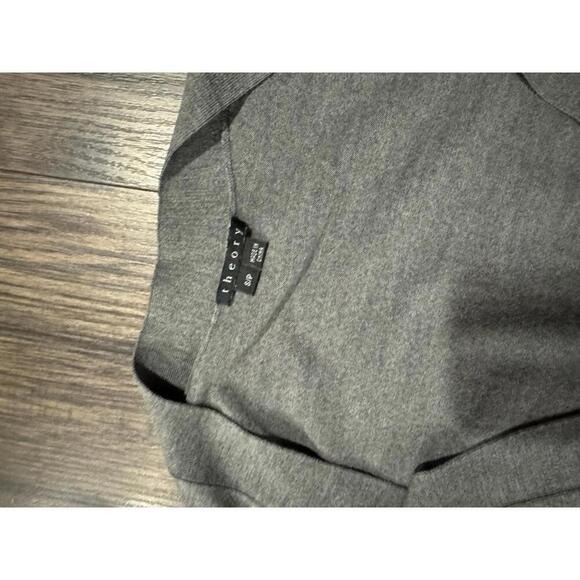 Pristine Condition Charcoal Grey Theory Ribbed Button Down Cardigan sz S - Picture 5 of 6